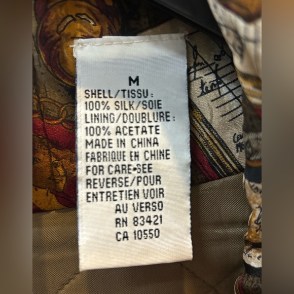 Vintage Silk Bomber Jacket Removable Shoulder Pads Women's Size Medium - Picture 5 of 15